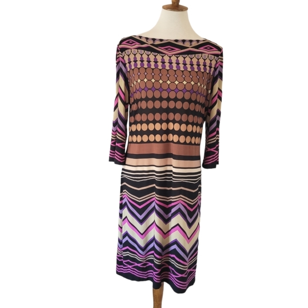 Donna Morgan 90's Multi-Color Mod Motif Sheath Dr… - image 6